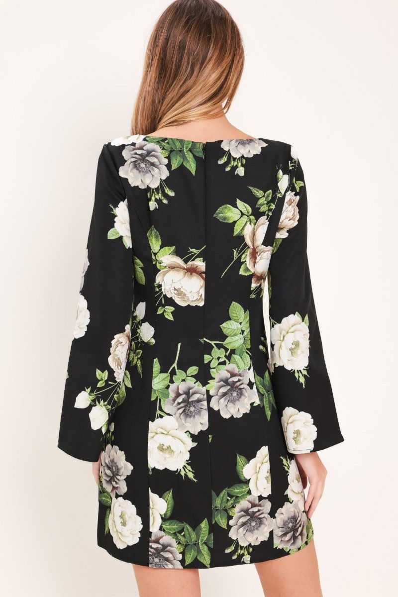 WHISPERING ROSES WOVEN MINI DRESS - Demented Sisters