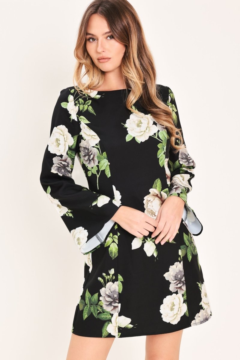 WHISPERING ROSES WOVEN MINI DRESS - Demented Sisters