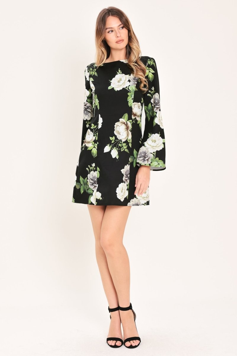 WHISPERING ROSES WOVEN MINI DRESS - Demented Sisters