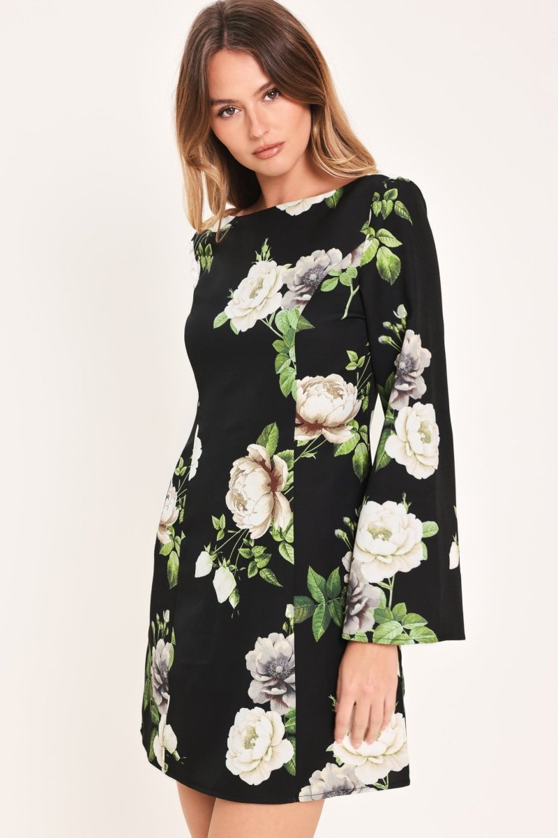 WHISPERING ROSES WOVEN MINI DRESS - Demented Sisters