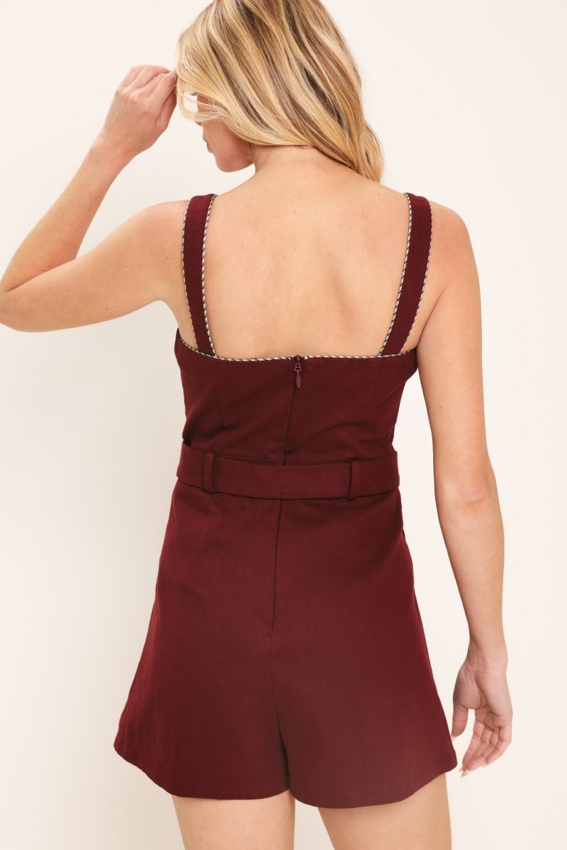 WINE COUNTRY WOVEN ROMPER - Demented Sisters
