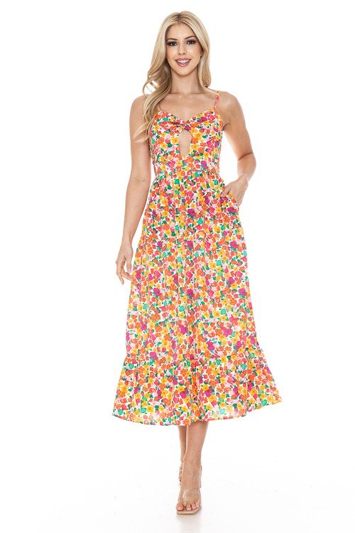 Women Floral Maxi Dress - Demented Sisters