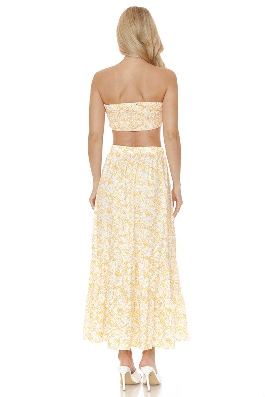 Women's Floral Skirt and TOP Set - Demented Sisters