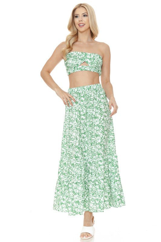 Women's Floral Skirt and TOP Set - Demented Sisters