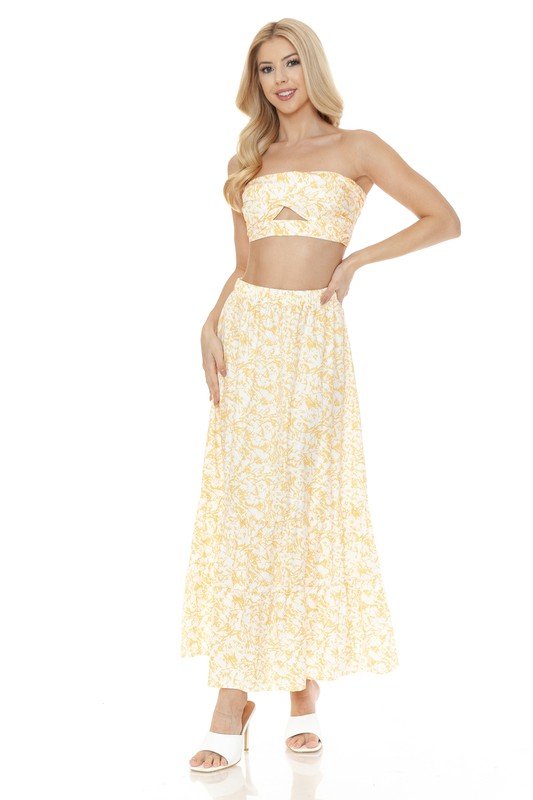 Women's Floral Skirt and TOP Set - Demented Sisters
