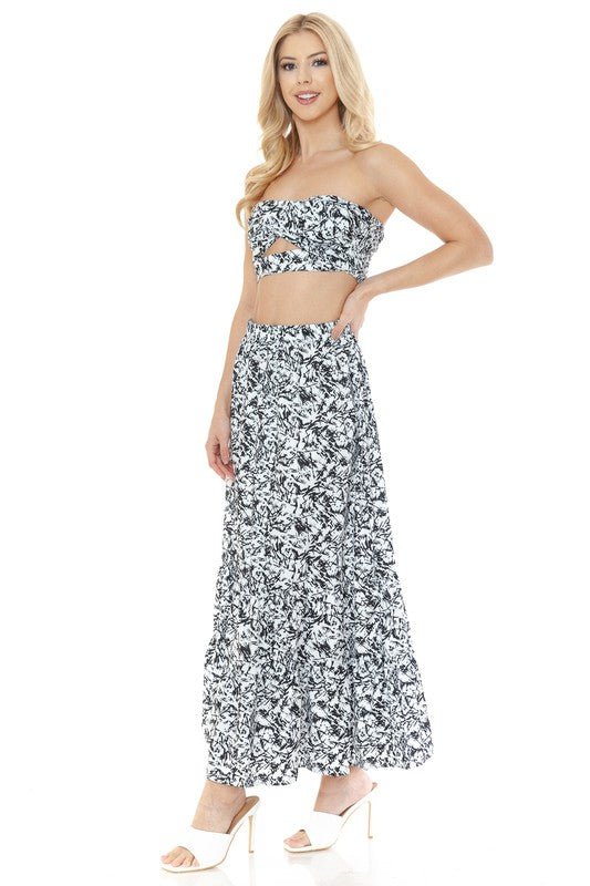 Women's Floral Skirt and TOP Set - Demented Sisters