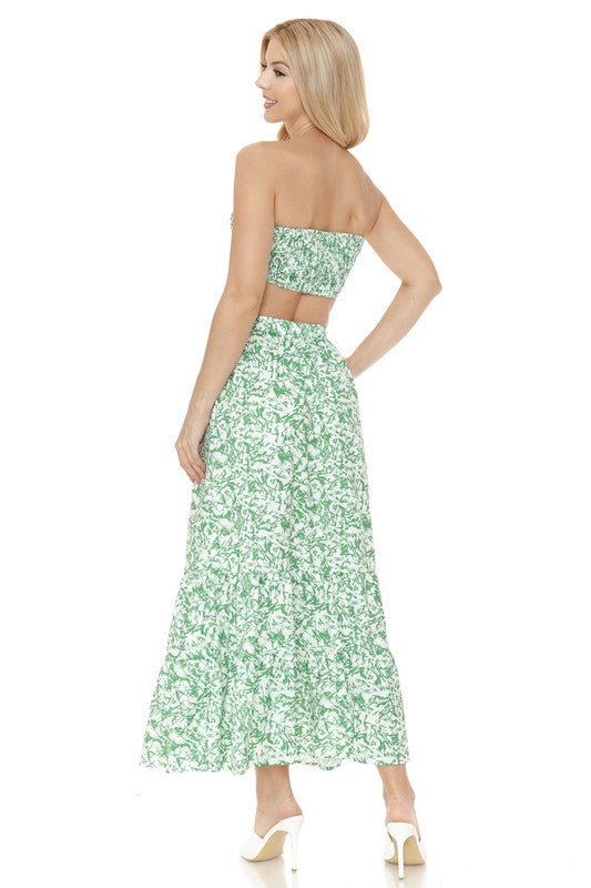 Women's Floral Skirt and TOP Set - Demented Sisters