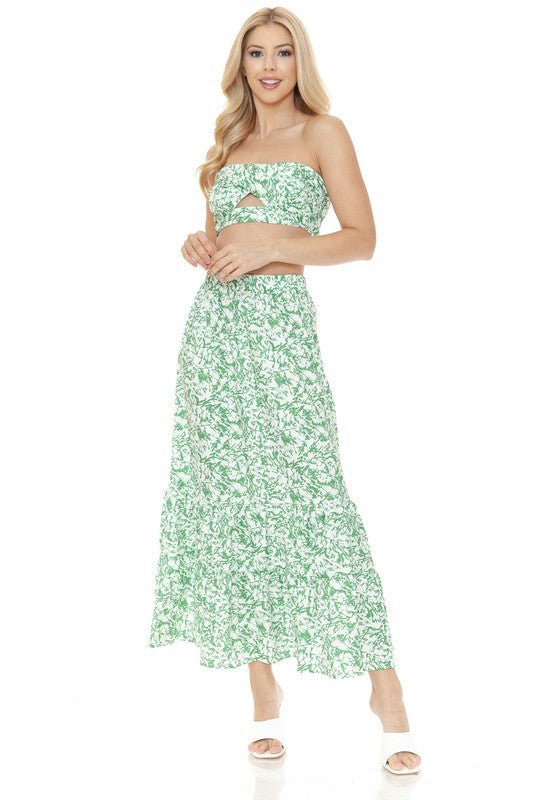 Women's Floral Skirt and TOP Set - Demented Sisters