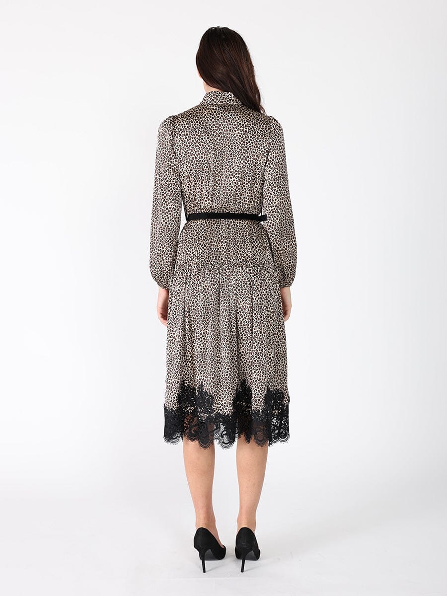 Women's Leopard Silk Casual Dress - Demented Sisters
