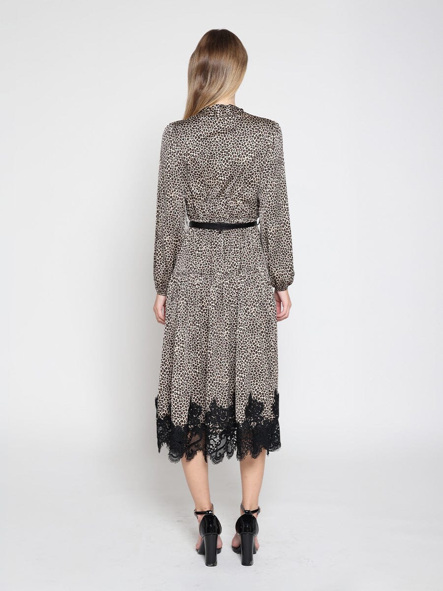Women's Leopard Silk Casual Dress - Demented Sisters