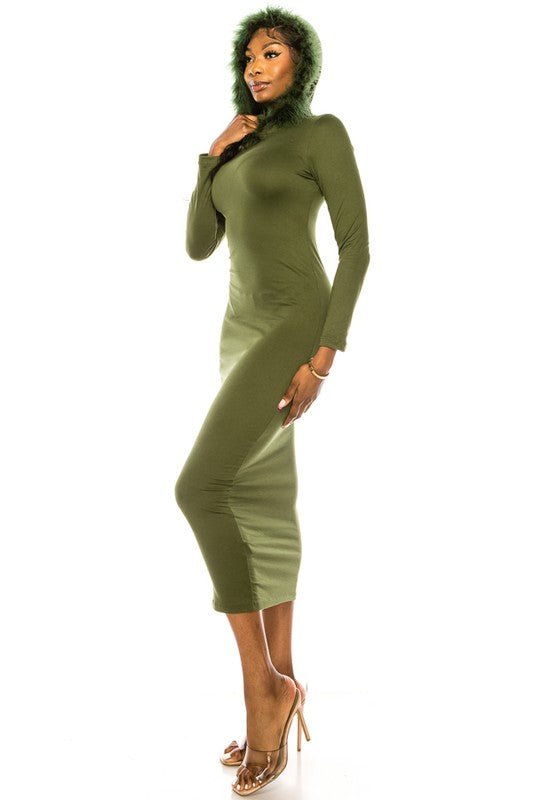 women's long dress with hoodie - Demented Sisters