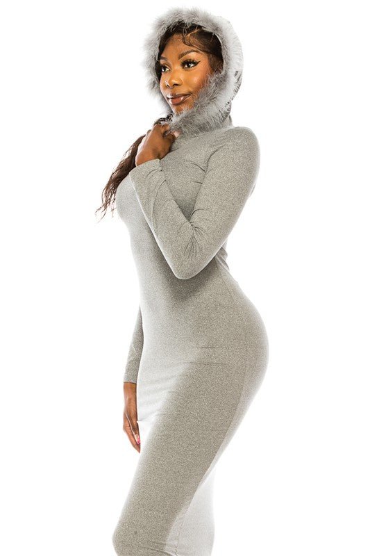 women's long dress with hoodie - Demented Sisters