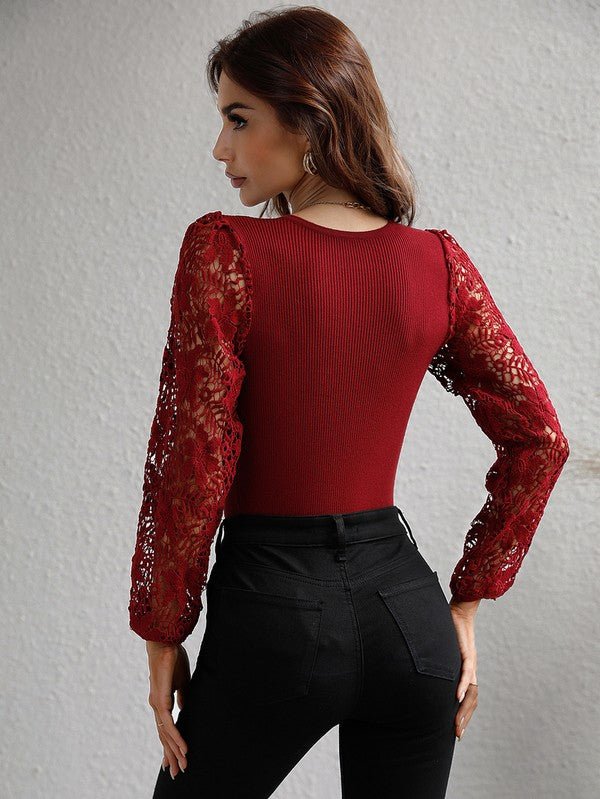 Women's Long Sleeve Round Neck Sweater - Demented Sisters