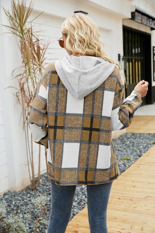 Women's Long Sleeve Shacket With Hooded - Demented Sisters