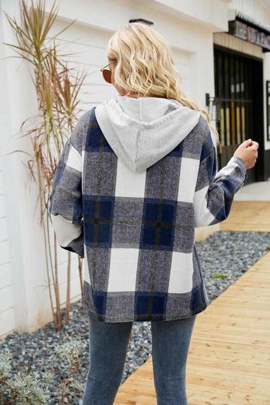 Women's Long Sleeve Shacket With Hooded - Demented Sisters