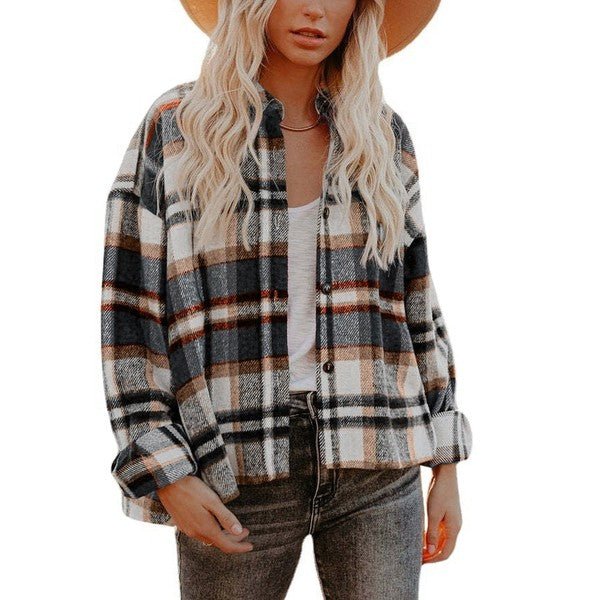 Women's Plaid Shacket - Demented Sisters