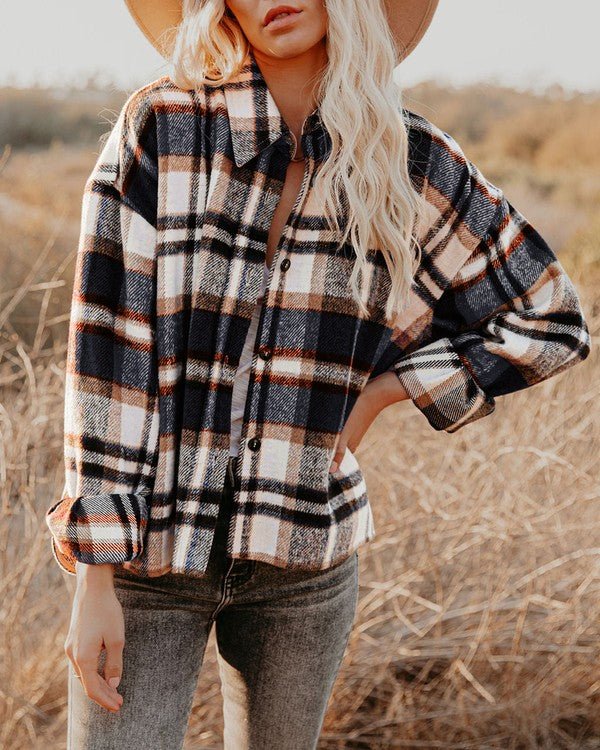 Women's Plaid Shacket - Demented Sisters
