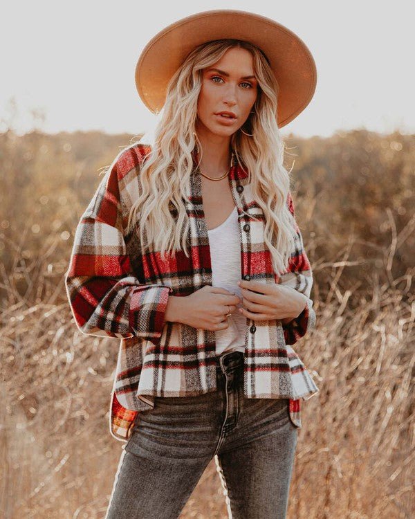 Women's Plaid Shacket - Demented Sisters