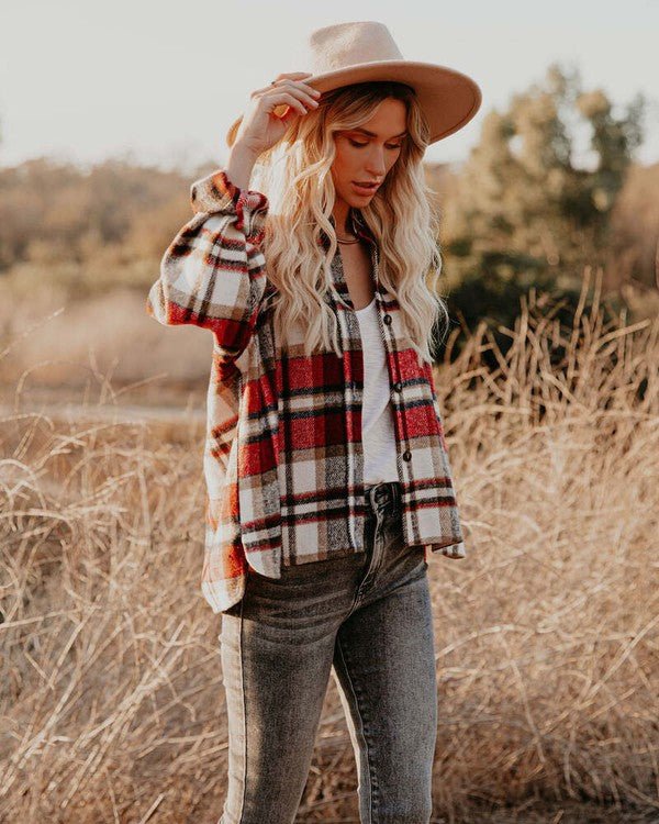 Women's Plaid Shacket - Demented Sisters