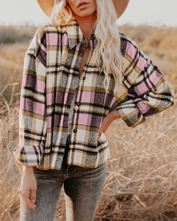 Women's Plaid Shacket - Demented Sisters