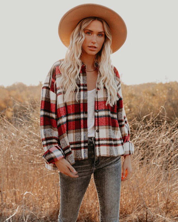 Women's Plaid Shacket - Demented Sisters