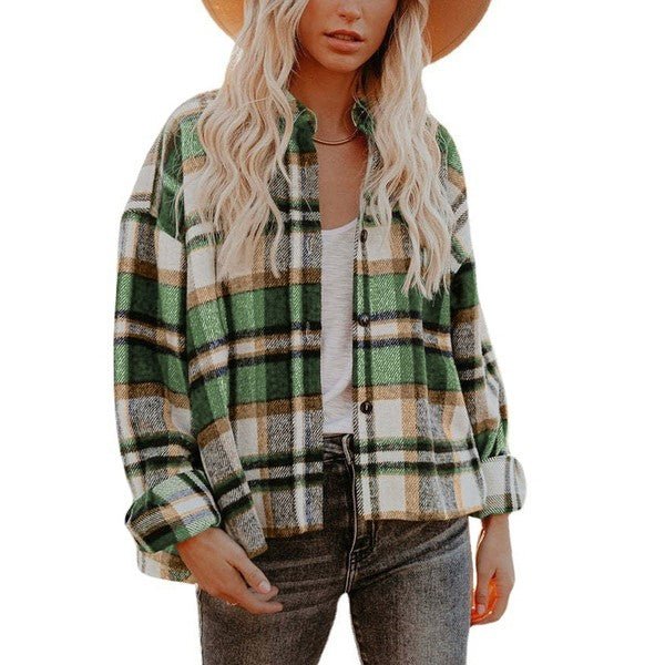 Women's Plaid Shacket - Demented Sisters