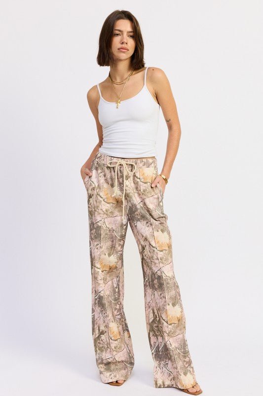 WOODLAND CAMO SWEATPANTS - Demented Sisters