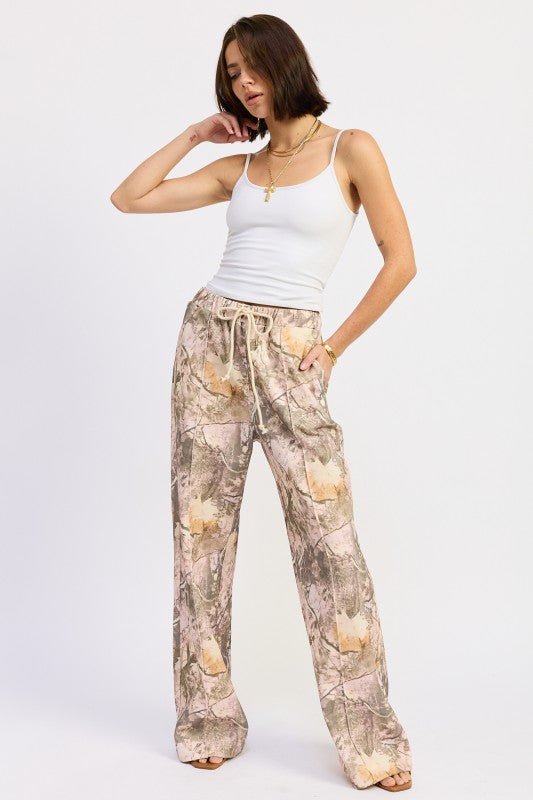 WOODLAND CAMO SWEATPANTS - Demented Sisters