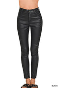 Zenana Faux Leather Stretch Skinny Pants - Demented Sisters
