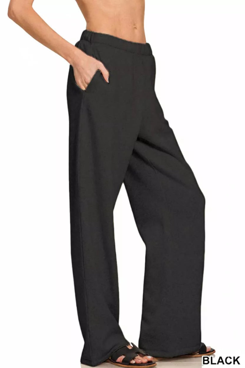 Zenana Fleece Sweatpant with Pockets - Demented Sisters