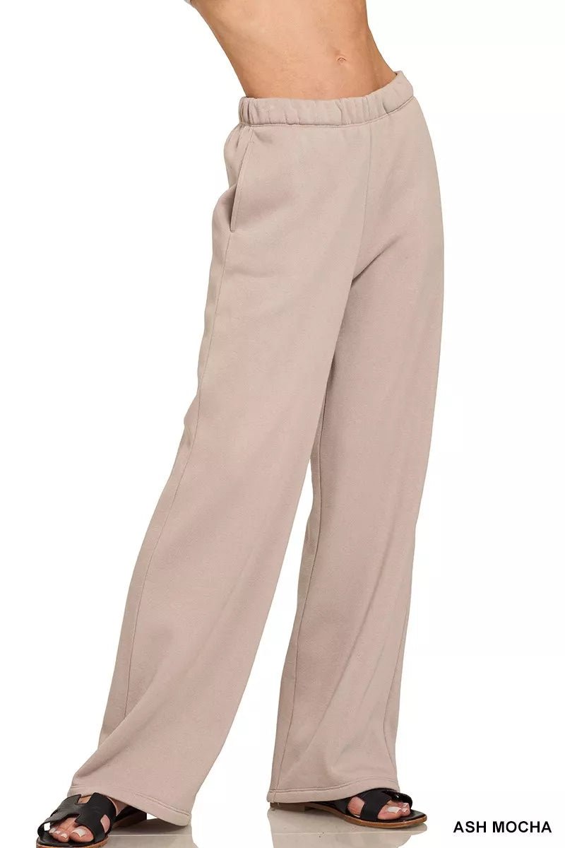Zenana Fleece Sweatpant with Pockets - Demented Sisters