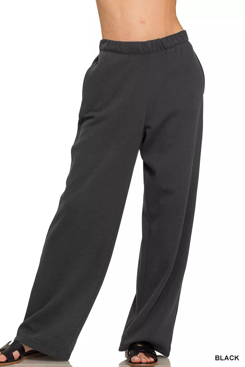 Zenana Fleece Sweatpant with Pockets - Demented Sisters