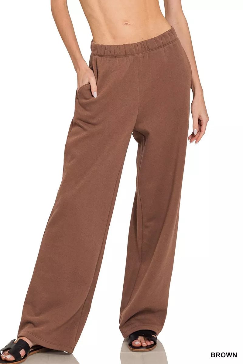 Zenana Fleece Sweatpant with Pockets - Demented Sisters