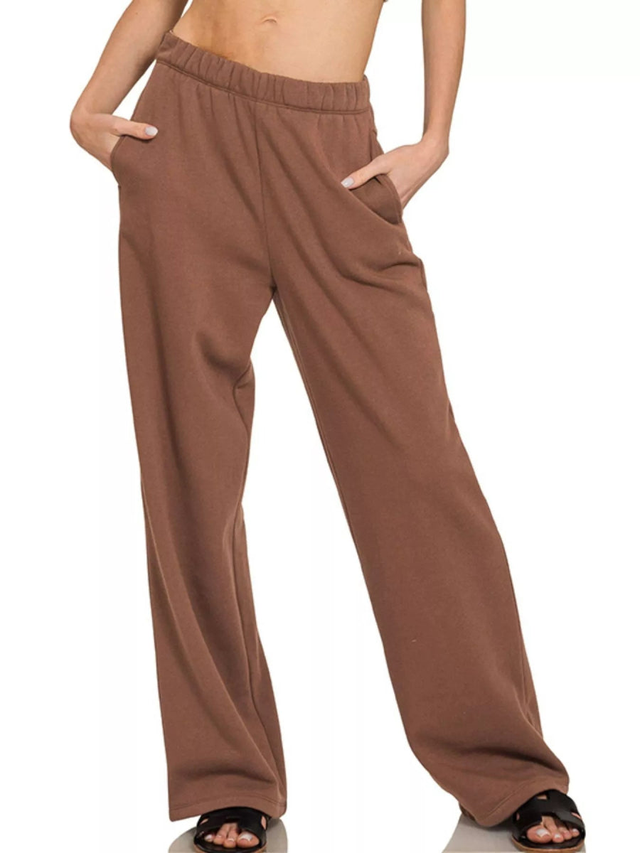 Zenana Fleece Sweatpant with Pockets - Demented Sisters