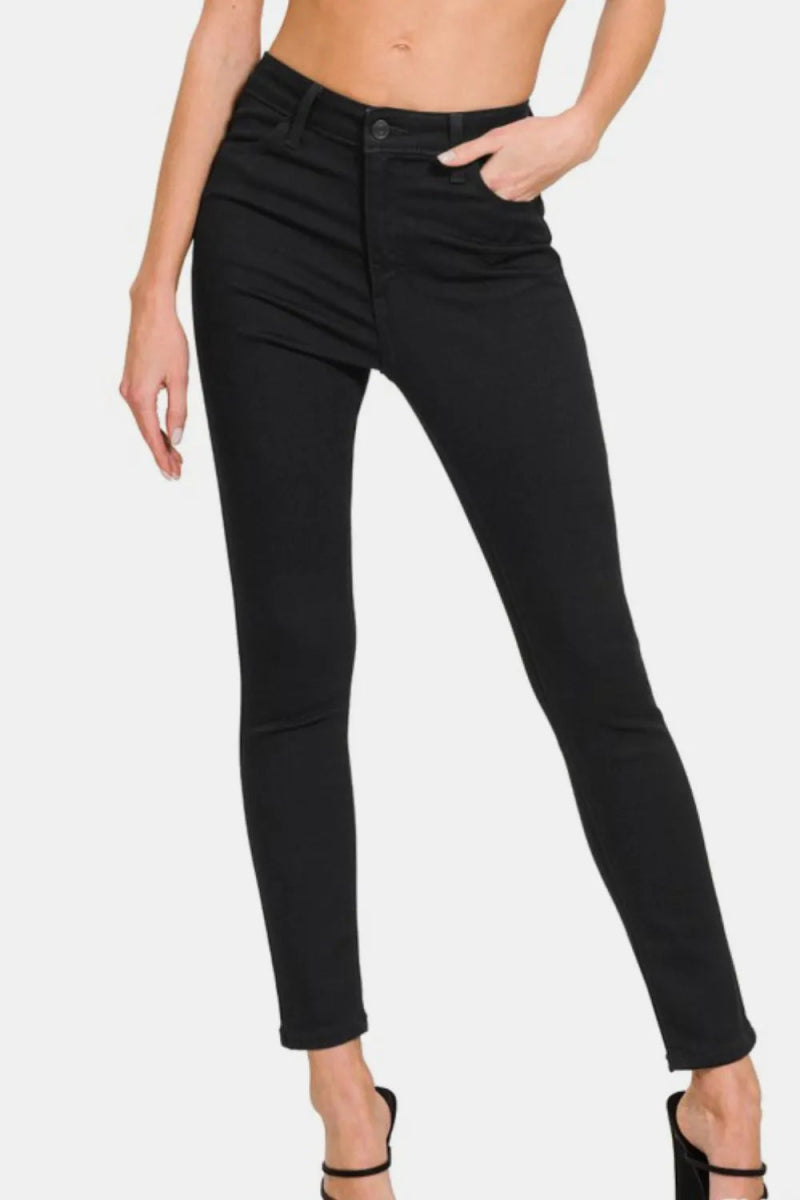 Zenana High Rise Skinny Jeans with Pockets - Demented Sisters