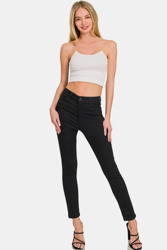 Zenana High Rise Skinny Jeans with Pockets - Demented Sisters